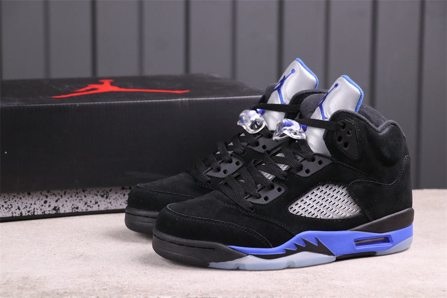 2021 Air Jordan 5 Stealth 2.0 Black Blue Shoes